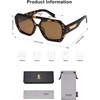 image:imageSOJOS Trendy Aviator Sunglasses for Womens Mens PolarizedHexagonal Square Double Bridge Designer Inspired Sun Glasses SJ2288Multicolor