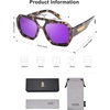 image:imageSOJOS Trendy Aviator Sunglasses for Womens Mens PolarizedHexagonal Square Double Bridge Designer Inspired Sun Glasses SJ2288Purple