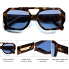 image:imageSOJOS Trendy Aviator Sunglasses for Womens Mens PolarizedHexagonal Square Double Bridge Designer Inspired Sun Glasses SJ2288Tortoise