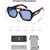 image:imageSOJOS Trendy Aviator Sunglasses for Womens Mens PolarizedHexagonal Square Double Bridge Designer Inspired Sun Glasses SJ2288Tortoise