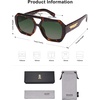 image:imageSOJOS Trendy Aviator Sunglasses for Womens Mens PolarizedHexagonal Square Double Bridge Designer Inspired Sun Glasses SJ2288TortoiseGreen