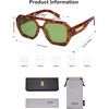 image:imageSOJOS Trendy Aviator Sunglasses for Womens Mens PolarizedHexagonal Square Double Bridge Designer Inspired Sun Glasses SJ2288Yellow