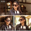 image:imageSOJOS Trendy Big Oversized Polarized Sunglasses Womens Mens 70s 80s Retro Vintage Pilot Shades SJ2643BlackLight Brown