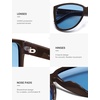 image:imageSOJOS Trendy Big Oversized Polarized Sunglasses Womens Mens 70s 80s Retro Vintage Pilot Shades SJ2643Dark BrownLight Blue Tint