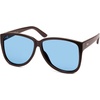 image:imageSOJOS Trendy Big Oversized Polarized Sunglasses Womens Mens 70s 80s Retro Vintage Pilot Shades SJ2643Dark BrownLight Blue Tint