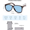 image:imageSOJOS Trendy Big Oversized Polarized Sunglasses Womens Mens 70s 80s Retro Vintage Pilot Shades SJ2643Dark BrownLight Blue Tint