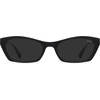 image:imageSOJOS Trendy Cat Eye Polarized Sunglasses for Women Men Retro 90s Y2K Small Thin Rectangle Sunnies SJ2670BlackGrey