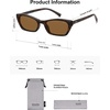 image:imageSOJOS Trendy Cat Eye Polarized Sunglasses for Women Men Retro 90s Y2K Small Thin Rectangle Sunnies SJ2670Brown TortoiseBrown