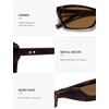 image:imageSOJOS Trendy Cat Eye Polarized Sunglasses for Women Men Retro 90s Y2K Small Thin Rectangle Sunnies SJ2670Brown TortoiseBrown