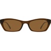 image:imageSOJOS Trendy Cat Eye Polarized Sunglasses for Women Men Retro 90s Y2K Small Thin Rectangle Sunnies SJ2670BrownBrown