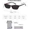 image:imageSOJOS Trendy Cat Eye Polarized Sunglasses for Women Men Retro 90s Y2K Small Thin Rectangle Sunnies SJ2670Dark TortoiseGrey