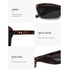 image:imageSOJOS Trendy Cat Eye Polarized Sunglasses for Women Men Retro 90s Y2K Small Thin Rectangle Sunnies SJ2670Dark TortoiseGrey