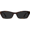 image:imageSOJOS Trendy Cat Eye Polarized Sunglasses for Women Men Retro 90s Y2K Small Thin Rectangle Sunnies SJ2670Dark TortoiseGrey