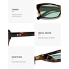 image:imageSOJOS Trendy Cat Eye Polarized Sunglasses for Women Men Retro 90s Y2K Small Thin Rectangle Sunnies SJ2670TortoiseLight Green Tint
