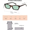 image:imageSOJOS Trendy Cat Eye Polarized Sunglasses for Women Men Retro 90s Y2K Small Thin Rectangle Sunnies SJ2670TortoiseLight Green Tint