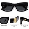image:imageSOJOS Trendy Cat Eye Polarized Sunglasses for Women Men Retro Chunky Designer Sunnies SJ2339BlackGrey