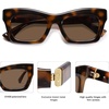 image:imageSOJOS Trendy Cat Eye Polarized Sunglasses for Women Men Retro Chunky Designer Sunnies SJ2339Dark TortoiseBrown