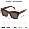 image:imageSOJOS Trendy Cat Eye Polarized Sunglasses for Women Men Retro Chunky Designer Sunnies SJ2339Dark TortoiseBrown