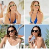image:imageSOJOS Trendy Cat Eye Polarized Sunglasses for Women Men Retro Chunky Designer Sunnies SJ2339GreenBrown