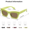 image:imageSOJOS Trendy Cat Eye Polarized Sunglasses for Women Men Retro Chunky Designer Sunnies SJ2339GreenBrown