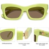 image:imageSOJOS Trendy Cat Eye Polarized Sunglasses for Women Men Retro Chunky Designer Sunnies SJ2339GreenBrown