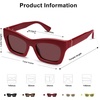 image:imageSOJOS Trendy Cat Eye Polarized Sunglasses for Women Men Retro Chunky Designer Sunnies SJ2339RedLight Red