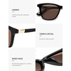 image:imageSOJOS Trendy Cat Eye Polarized Sunglasses for Women Retro Cateye Womens Shade SJ2709BlackPinkishbrown