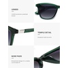 image:imageSOJOS Trendy Cat Eye Polarized Sunglasses for Women Retro Cateye Womens Shade SJ2709Dark GreenGrey Grading