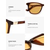image:imageSOJOS Trendy Cat Eye Polarized Sunglasses for Women Retro Cateye Womens Shade SJ2709Translucent OrangebrownLight Yellow