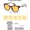image:imageSOJOS Trendy Cat Eye Polarized Sunglasses for Women Retro Cateye Womens Shade SJ2709Translucent OrangebrownLight Yellow
