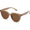 image:imageSOJOS Trendy Cat Eye Round Polarized Sunglasses for Women Fashion UV Protection Sunnies Sunglasses SJ2175Brown