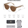 image:imageSOJOS Trendy Cat Eye Round Polarized Sunglasses for Women Fashion UV Protection Sunnies Sunglasses SJ2175Brown