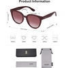 image:imageSOJOS Trendy Cat Eye Round Polarized Sunglasses for Women Fashion UV Protection Sunnies Sunglasses SJ2175Burgundy