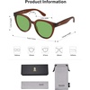 image:imageSOJOS Trendy Cat Eye Round Polarized Sunglasses for Women Fashion UV Protection Sunnies Sunglasses SJ2175Coffee