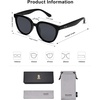 image:imageSOJOS Trendy Cat Eye Round Polarized Sunglasses for Women Fashion UV Protection Sunnies Sunglasses SJ2175Dark Black