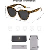 image:imageSOJOS Trendy Cat Eye Round Polarized Sunglasses for Women Fashion UV Protection Sunnies Sunglasses SJ2175Green Tortoise