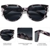 image:imageSOJOS Trendy Cat Eye Round Polarized Sunglasses for Women Fashion UV Protection Sunnies Sunglasses SJ2175Grey Tortoise