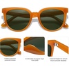 image:imageSOJOS Trendy Cat Eye Round Polarized Sunglasses for Women Fashion UV Protection Sunnies Sunglasses SJ2175Orange