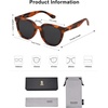 image:imageSOJOS Trendy Cat Eye Round Polarized Sunglasses for Women Fashion UV Protection Sunnies Sunglasses SJ2175Tortoise