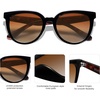 image:imageSOJOS Trendy Cat Eye Round Polarized Sunglasses for Women Fashion UV Protection Sunnies Sunglasses SJ2175Tortoise Temple