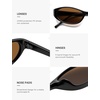 image:imageSOJOS Trendy Cat Eye Womens SunglassesRetro Skinny Chic Narrow Oval 90s Slim Small Cute Sunnies SJ2753BlackBrown