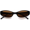image:imageSOJOS Trendy Cat Eye Womens SunglassesRetro Skinny Chic Narrow Oval 90s Slim Small Cute Sunnies SJ2753BlackBrown