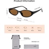 image:imageSOJOS Trendy Cat Eye Womens SunglassesRetro Skinny Chic Narrow Oval 90s Slim Small Cute Sunnies SJ2753BlackBrown