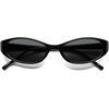 image:imageSOJOS Trendy Cat Eye Womens SunglassesRetro Skinny Chic Narrow Oval 90s Slim Small Cute Sunnies SJ2753BlackGrey