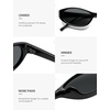image:imageSOJOS Trendy Cat Eye Womens SunglassesRetro Skinny Chic Narrow Oval 90s Slim Small Cute Sunnies SJ2753BlackGrey