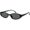 image:imageSOJOS Trendy Cat Eye Womens SunglassesRetro Skinny Chic Narrow Oval 90s Slim Small Cute Sunnies SJ2753BlackGrey