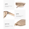 image:imageSOJOS Trendy Cat Eye Womens SunglassesRetro Skinny Chic Narrow Oval 90s Slim Small Cute Sunnies SJ2753ChampagneChampagne