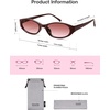 image:imageSOJOS Trendy Cat Eye Womens SunglassesRetro Skinny Chic Narrow Oval 90s Slim Small Cute Sunnies SJ2753RedPink