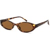 image:imageSOJOS Trendy Cat Eye Womens SunglassesRetro Skinny Chic Narrow Oval 90s Slim Small Cute Sunnies SJ2753TortoiseBrown