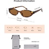 image:imageSOJOS Trendy Cat Eye Womens SunglassesRetro Skinny Chic Narrow Oval 90s Slim Small Cute Sunnies SJ2753TortoiseBrown